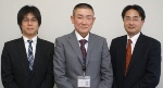 写真●主なプロジェクトメンバー。左から順に、ニッセイ情報テクノロジーの望月洋平氏、高倉禎氏、日立製作所の加藤雄一朗氏