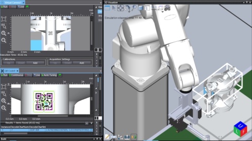Sysmac Studio 3Dシミュレーションの操作画面