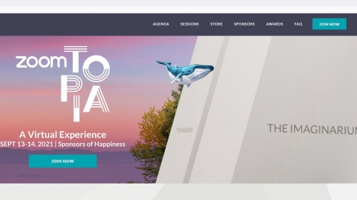 「Zoomtopia 2021」のWebページ（出所：「Zoomtopia 2021」のWebページをキャプチャーしたもの）
