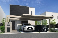 柱間隔7800mmの延長梁仕様の施工例(資料:三協立山)