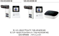 左が「VS-HC400」。右は別売の屋内カメラと接続できるホームユニットを含む「VS-HC400K」（資料：パナソニック）