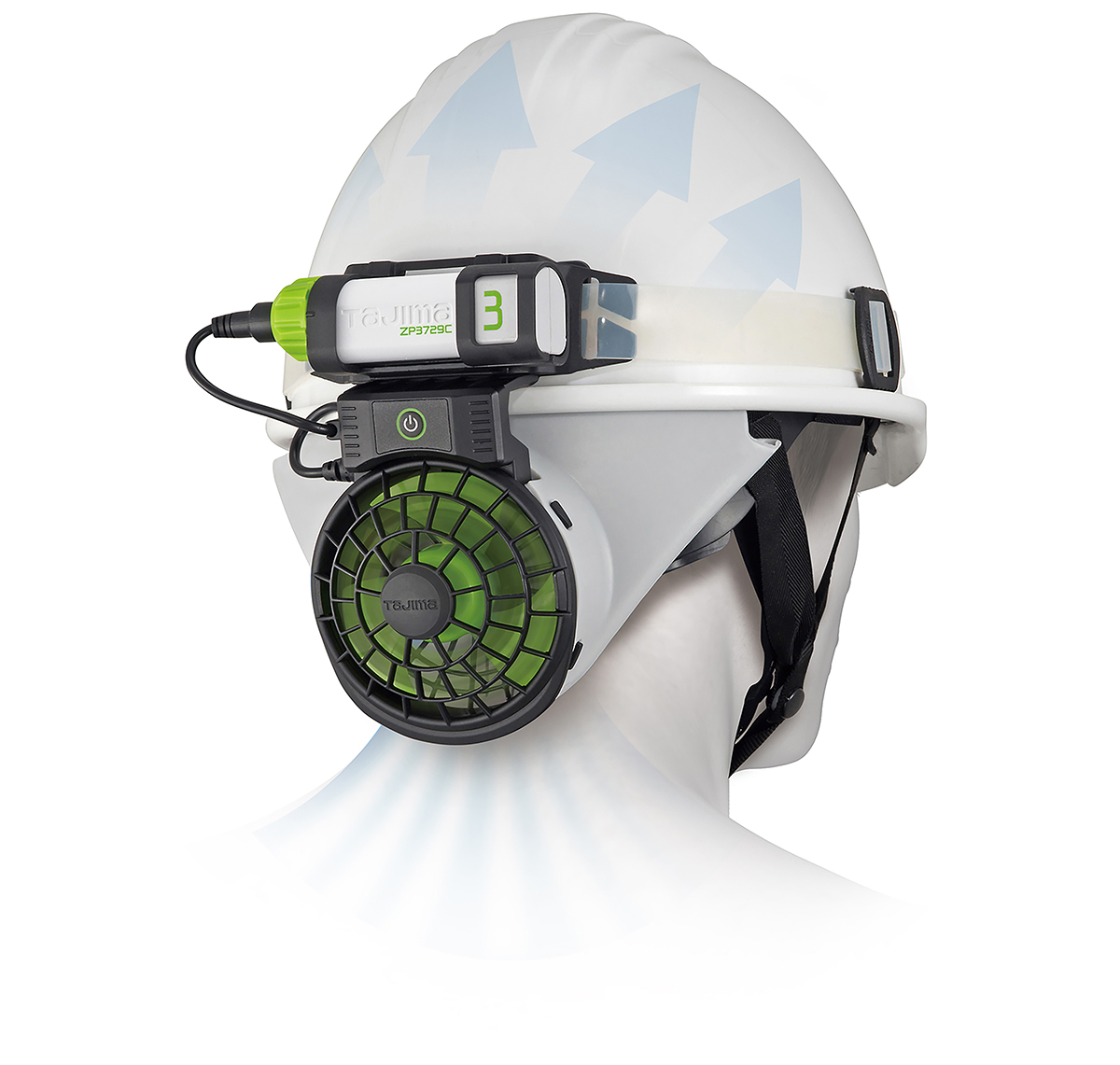 建設現場の熱中症を予防するヘルメット内送風機 | 日経クロステック Active