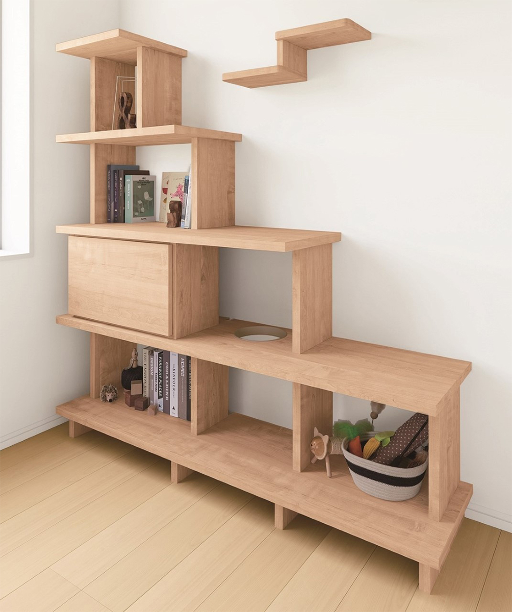 猫が動き回れるシステム収納棚 | 日経クロステック Active