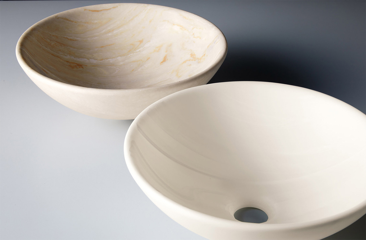 人工大理石を使った流れ模様の洗面ボウル | 日経クロステック Active