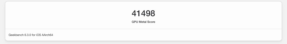 iPad Air（M2）のGPU「Metal」のスコアは「41498」