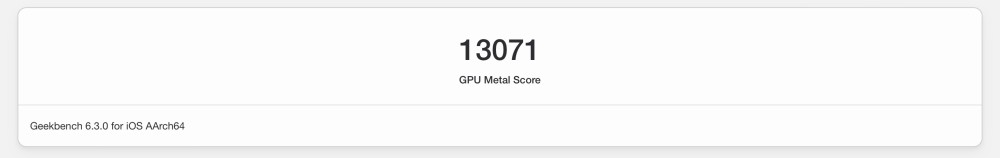 iPad Pro（第3世代）のGPU「Metal」のスコアは「13071」