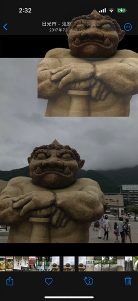 波紋が広がってすぐにドラッグすると、被写体だけが抜き出せていることが分かる