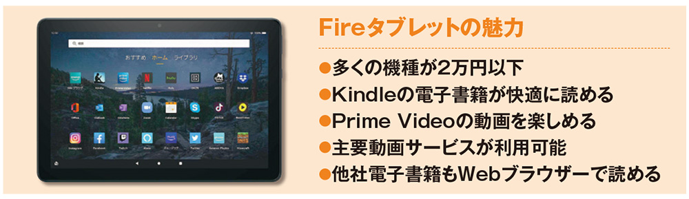 電子書籍が主目的ならFireタブレット