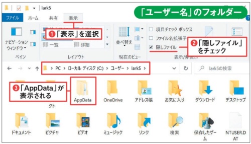 個人用ファイルは「ユーザー名」のフォルダーに集約
