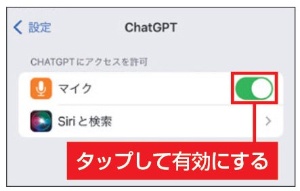 図6 図5で開いた設定画面。マイクを有効にする