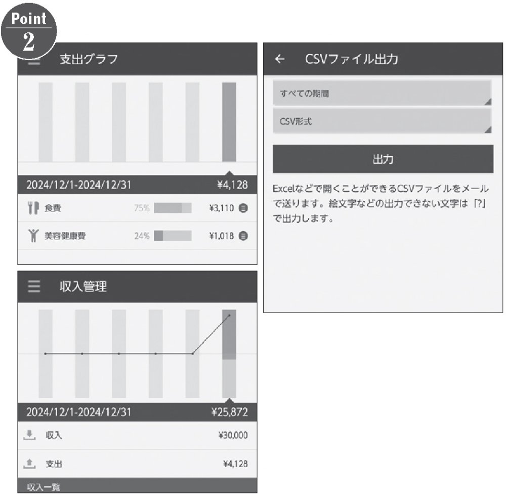 収支の状況はグラフで一目瞭然