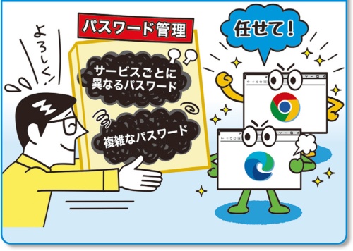 パスワード管理はWebブラウザーで