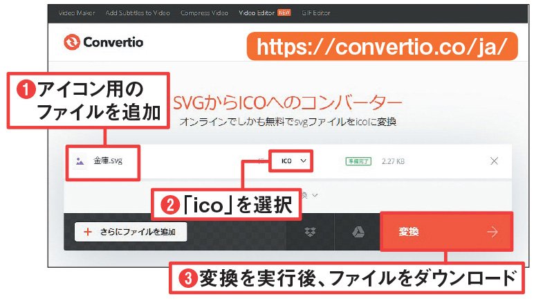 保存した図をアイコンに変換