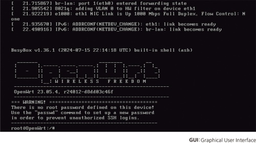 図6●OpenWrtが稼働したところ