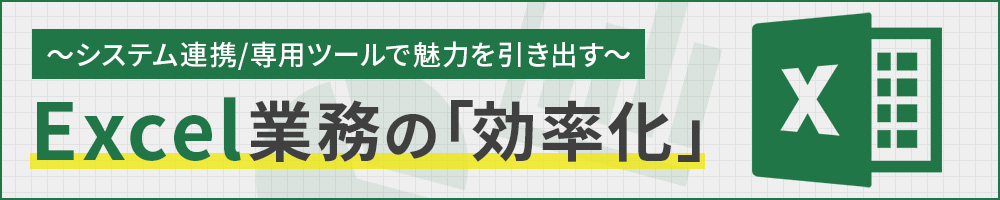 ～システム連携／専用ツールで魅力を引き出す～ Excel業務の効率化