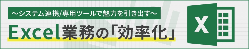 ~システム連携/専用ツールで魅力を引き出す~ Excel業務の効率化