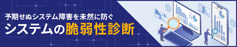 予期せぬシステム障害を未然に防ぐ　システムの脆弱性診断