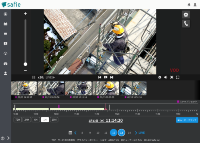 「セーフィーポケット2」の利用イメージ。現場従事者は、本体とBluetoothで接続できるヘッドセットを装着することで、リアルタイムで通話が可能(画像提供:セーフィー)