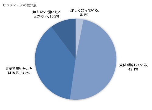 出所: (株)矢野経済研究所「2013-2014 ビッグデータ市場の実態と展望」。調査時期は2013年7月～8月、調査対象（集計対象）は日本国内の民間企業および自治体等643件のうち、無回答を除く578件、調査方法は郵送アンケート、単数回答