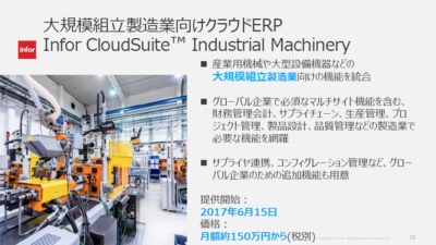 Infor CloudSuite Industrial Machineryの概要
