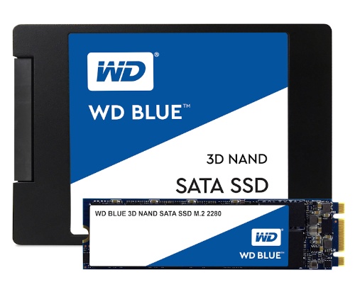 3D NANDを採用した「WD Blue 3D NAND SATA SSD」。先代の「WD Blue PC SSD」は最大1TBだったが、M.2フォームファクターでも2TBのモデルがラインナップされている